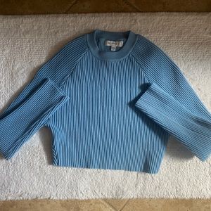 Missguided Blue Ribbed Long Sleeve - Size 6